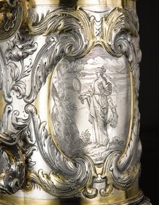 Detail van een bierpul, Danzig, ca. 1670 door Hennick (attr. to) Probst