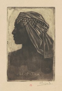 Cleopatra door Henri-Charles Guérard
