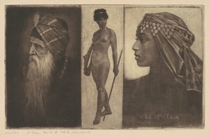 Salomon en Cleopatra door Henri-Charles Guérard