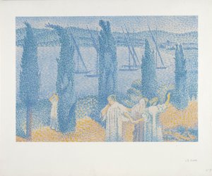 De Wandeling of De Cipressen door Henri Edmond Cross