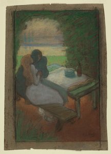 Liefhebbers in een Prieel door Henri-Gabriel Ibels