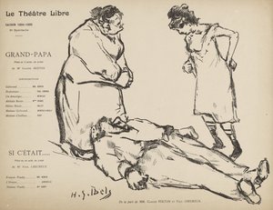 Programma voor de Théâtre Libre productie van Grand Papa en Si l