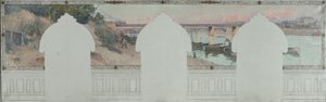 Schets voor het stadhuis van Asnières: Zomer. De Seine bij Asnières, circa 1900 door Henri Gaston Darien