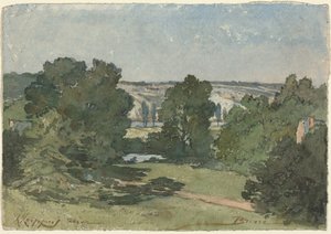 Briare door Henri-Joseph Harpignies