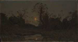 Maanopkomst door Henri-Joseph Harpignies