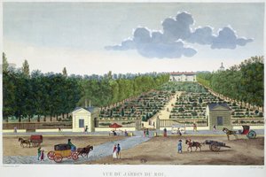 Uitzicht op de Jardin du Roi in Parijs vanaf de brug van Austerlitz, gegraveerd door Claude Fortier (1775-1835) door Henri (after) Courvoisier Voisin