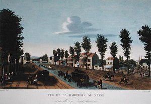 De Barriere du Maine, ca. 1815-20 (kleurgravure)