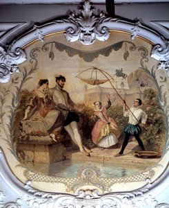 Visscène bij Kasteel Chantilly
