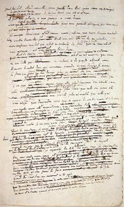 Een pagina van het originele manuscript van 