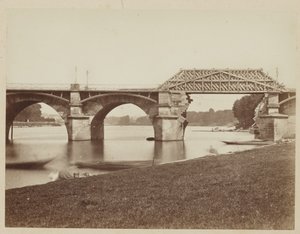 Le Pont de Saint Cloud na de Frans-Pruisische Oorlog door Henri Bevan