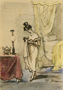Jonge Dame Thuis door Henri Bonaventure Monnier