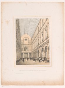 Interieur van de koninklijke Sint-Hubertusgalerijen te Brussel door Henri Borremans (attributed to)