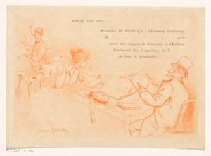 Aankondiging van de oprichting van de boekhandel en uitgeverij van Henry Floury te Parijs