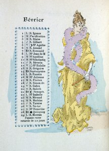 Februari door Henri Boutet