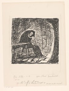 Arme oude vrouw door Henri Braakensiek (signed by artist)