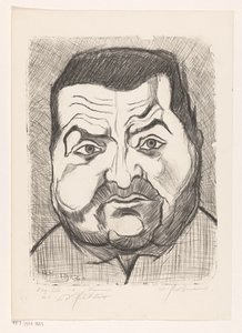 Portret van een onbekende man door Henri Braakensiek (signed by artist)