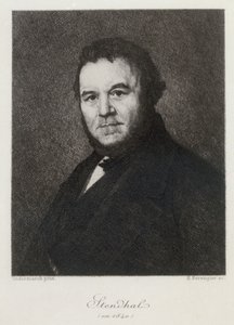 Portret van Marie-Henri Beyle, genaamd Stendhal 1783-1842 in 1840 door Henri Bérengier