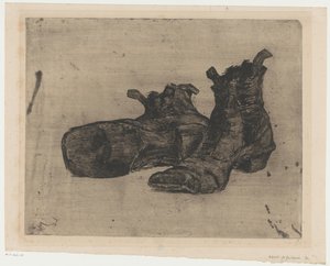 Paar laarzen door Henri Charles Guérard (signed by artist)