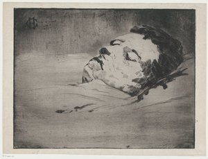 Portret van een onbekende man op zijn sterfbed