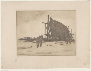 Boot in aanbouw