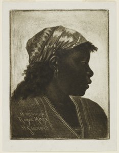 Hoofd van een negerin, c.1888 door Henri Charles Guérard
