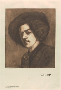 Portret van Whistler door Henri Charles Guérard