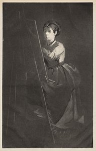 Jonge Vrouw aan een Ezelschilderij