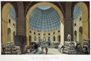 La Halle au blé - in Vues de Paris door Henri Courvoisier Voisin