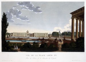 Zicht op Place Louis XV - Parijs door Courvoisier