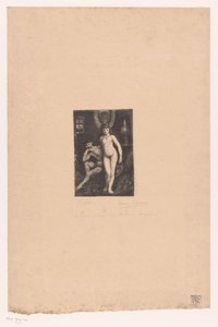 Staande naakte vrouw en zittende naakte man door Henri De Groux (signed by artist)
