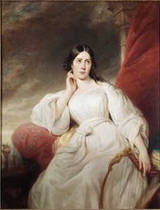 Portret van Maria Garcia genaamd de Malibran, in de rol van Desdemona (olie op doek) door Henri Decaisne