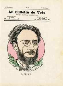 Ballot 2e serie, Satirisch in kleuren: Leaving Ange - Illustratie door Henri Demare (1846-1888)