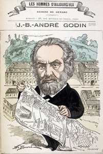 Jean Baptiste André Godin (1817-1888), industrieel oprichter van de familie. Tekening door Demare in 