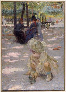 Een Augustusmiddag in het Luxemburg, 1886 door Henri Edmond Cross