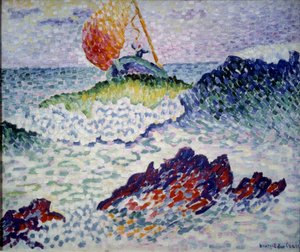 Het schipbreuk door Henri Edmond Cross