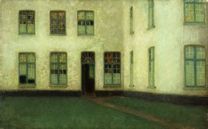 Hoek van de Begijnenhuizen door Henri Eugene Augustin Le Sidaner