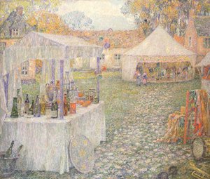 De Kramen door Henri Eugene Augustin Le Sidaner