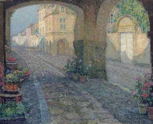 De Oude Winkeldeur door Henri Eugene Augustin Le Sidaner
