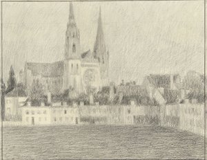 Gezicht op Chartres