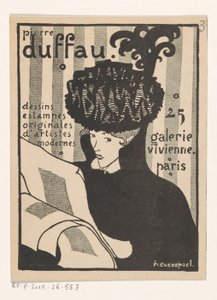 Visitekaartje van kunsthandelaar Pierre Duffau te Parijs