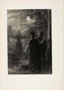 Beatrice en Benedict, akte I: Nocturne, uit de opera "Beatrice en Benedict (1862)" van Hector Berlioz door Henri Fantin-Latour