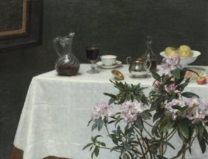 Stilleven: Hoek van een tafel door Henri Fantin-Latour