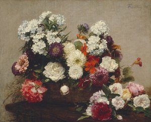 Stilleven met bloemen door Henri Fantin-Latour