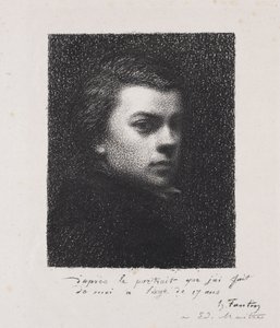 De kunstenaar op 17-jarige leeftijd door Henri Fantin-Latour