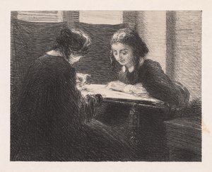 De borduursters door Henri Fantin-Latour