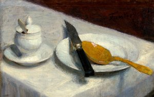 Stilleven met Mosterdpot door Ignace Henri Jean Fantin Latour