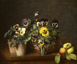 Stilleven met viooltjes