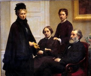De familie Dubourg door Ignace Henri Jean Fantin Latour