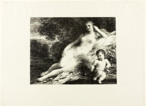 Venus en Cupido, tweede plaat door Ignace Henri Jean Fantin Latour