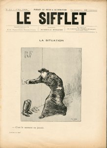 Le Whistle, nummer 14, satirisch in N & B door Henri Gabriel Ibels